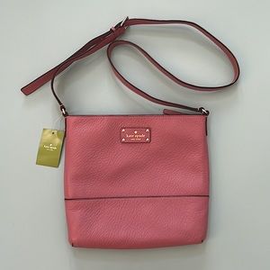 NEW Pink/Purple Kate Spade Lightweight Leather Crossbody Handbag!